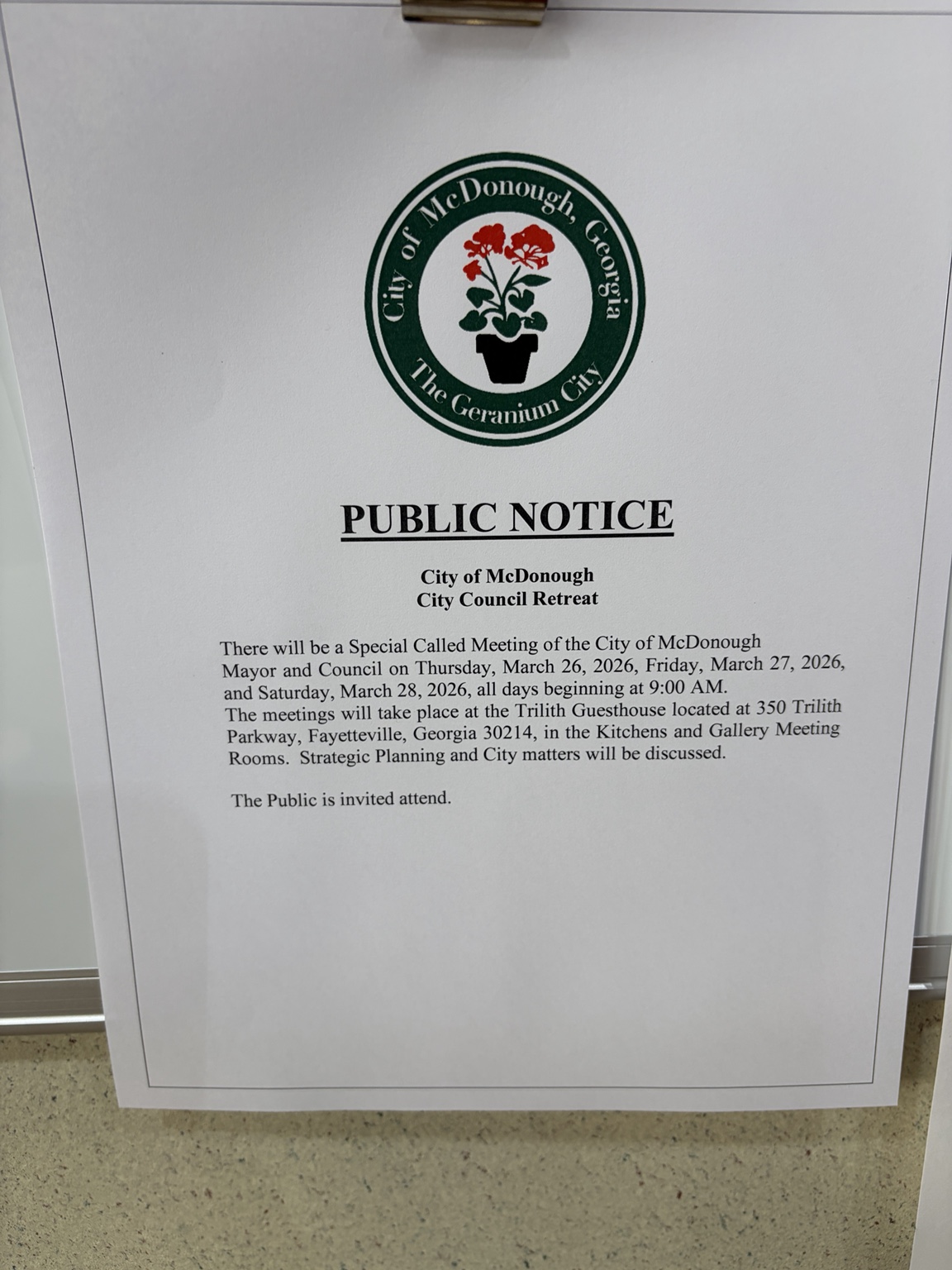 Why the McDonough City Council Retreat Matters (Even If You’re Just Observing)